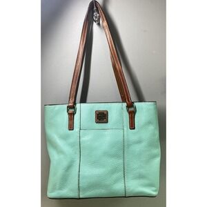 Dooney&Bourke‎ Pebble Grain Lexington Shopper Tote Purse Mint Green 10x12x3.5"